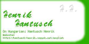 henrik hantusch business card